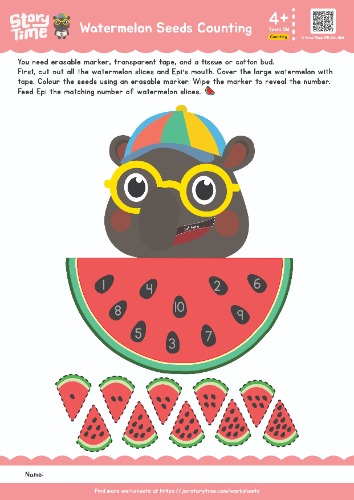 Watermelon Seeds Counting worksheet