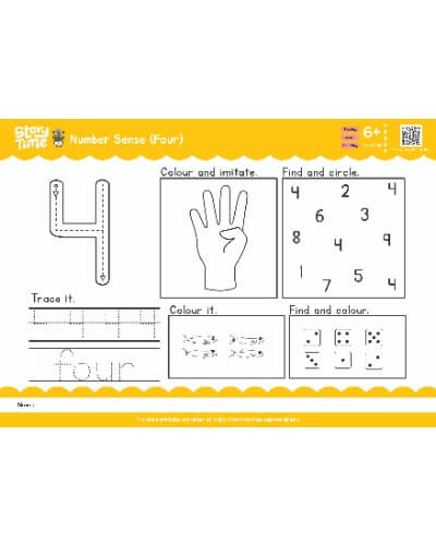 Number Sense (Four) worksheet